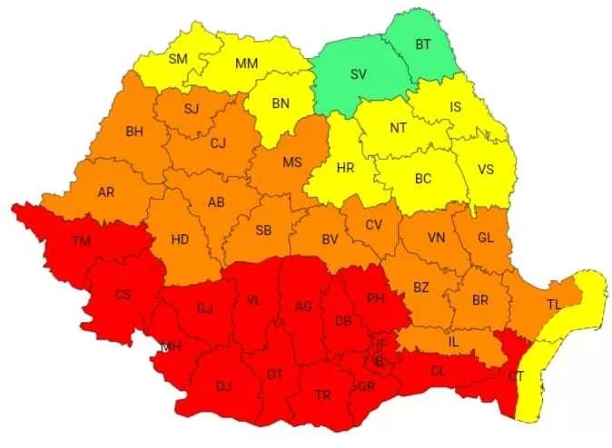 Cod roșu de caniculă îngheață România: Termometrele explodează la 43 de grade în weekend!