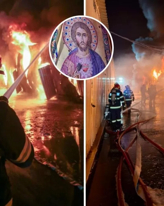Miracol la Dragonul Roșu: Icoana lui Iisus rămâne neatinsă în urma unui incendiu devastator!