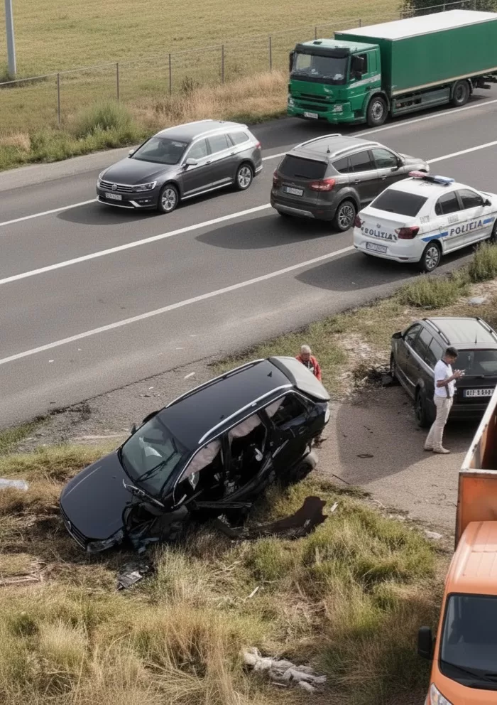 🚨 7 răniți, printre care 4 copii, după un carambol cumplit.
