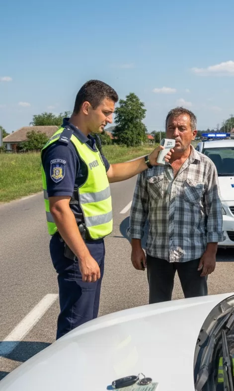 🚨 ȘOC. Șofer prins la prânz cu alcoolemie URIAȘĂ – aproape de comă alcoolică la volan!