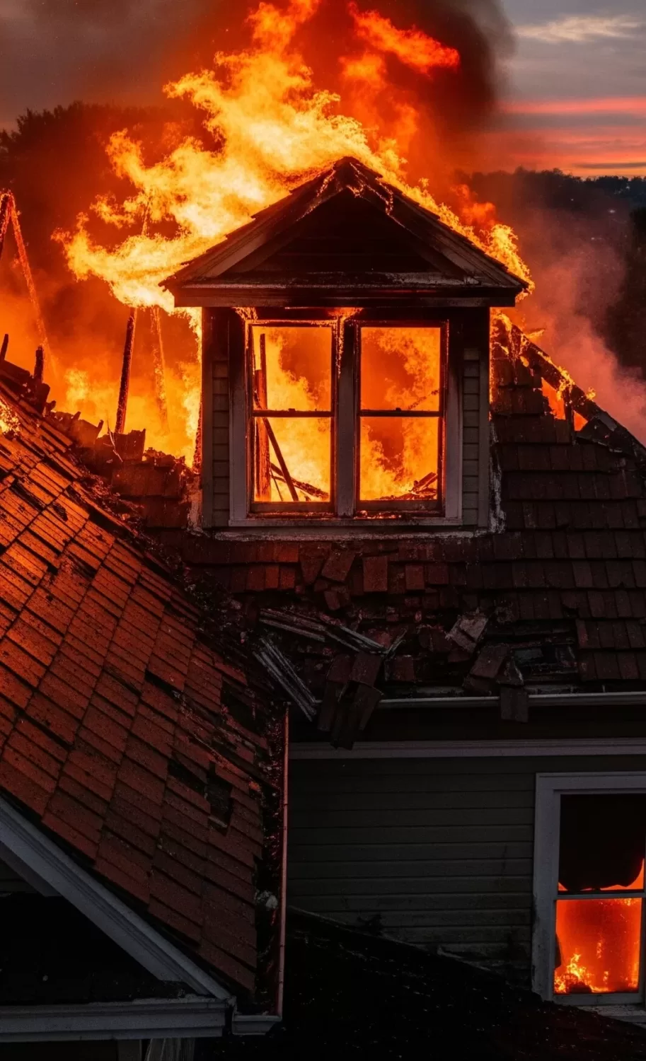 Mansarda unei locuințe din Glodeni Vale, cuprinsă de un incendiu violent