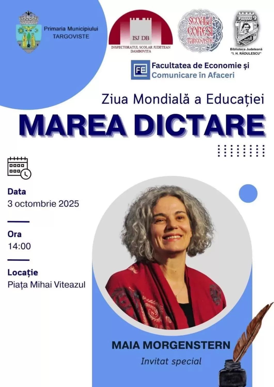 ✍️ „Marea Dictare” revine la Târgoviște: o lecție de comunitate și respect pentru limba română