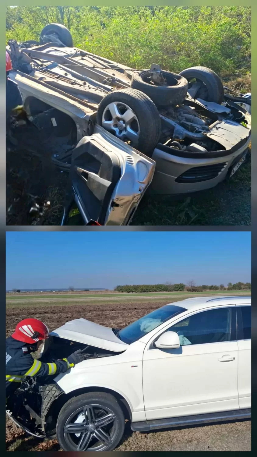 Tragedie pe DN 41: femeie încarcerată și transportată cu elicopterul după impact violent