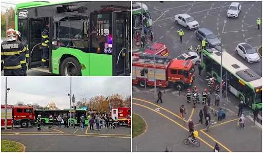 ACCIDENT GRAV în Capitală! Tramvai și autobuz s-au CIOCNIT în plin centru – 7 RĂNIȚI! 😱🚑