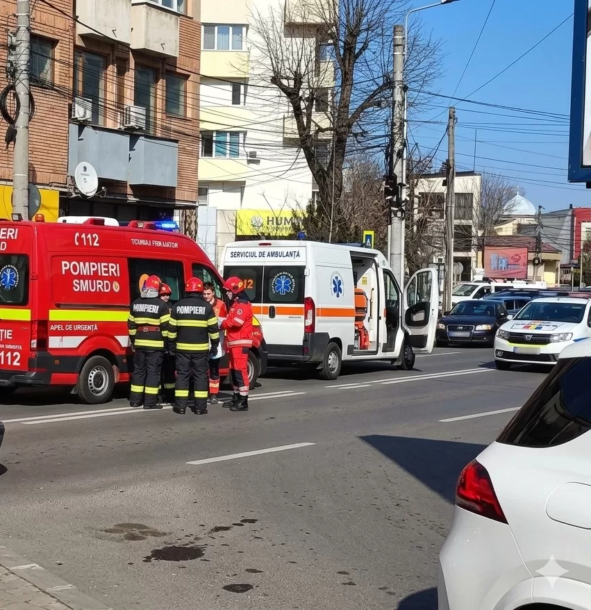 🚨 IMPACT VIOLENT ÎN CENTRUL TÂRGOVIȘTEI!