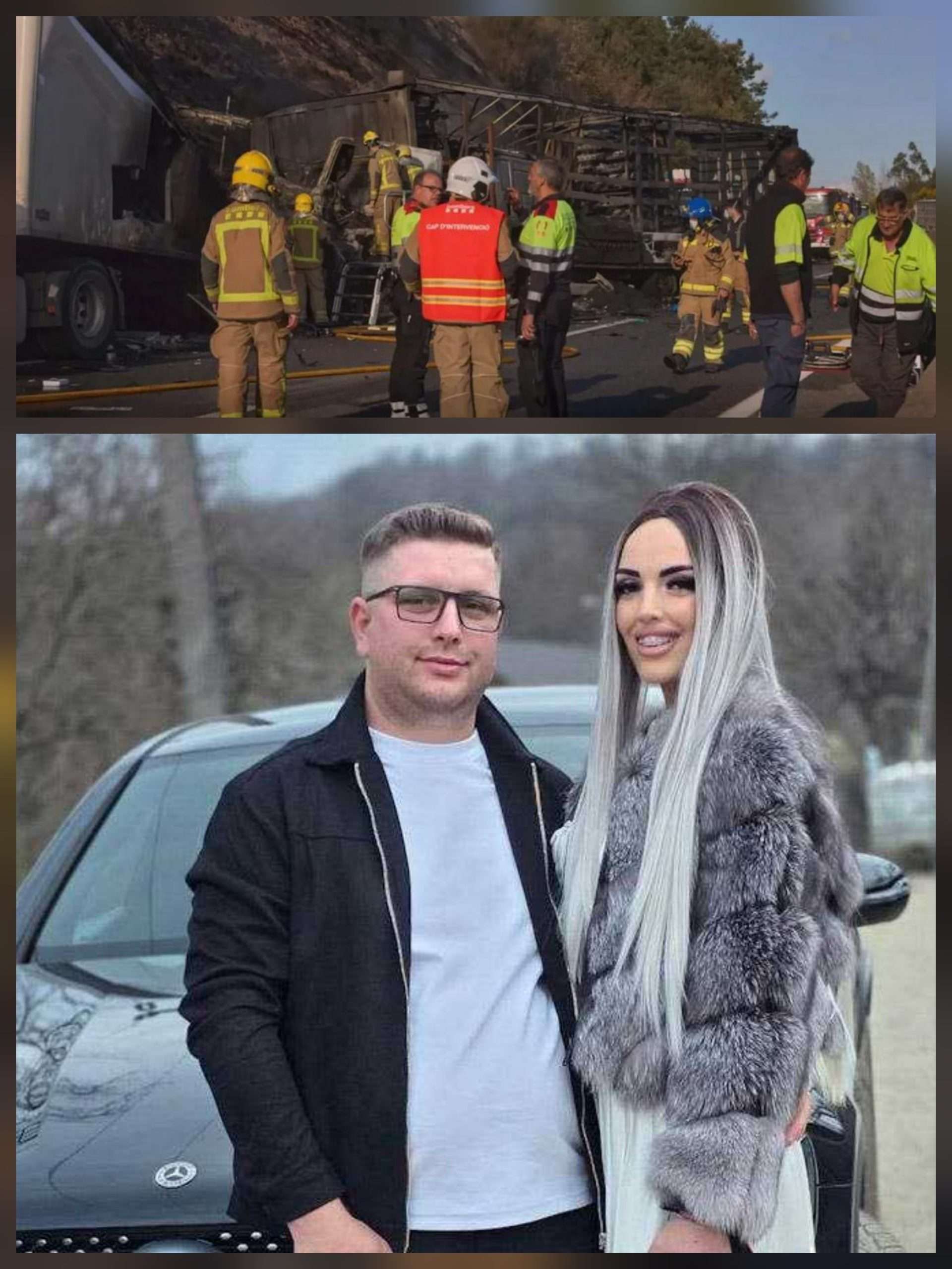 Tragedie în Spania: Doi tineri soți din Dâmbovița au murit arși de vii în cabina TIR-ului