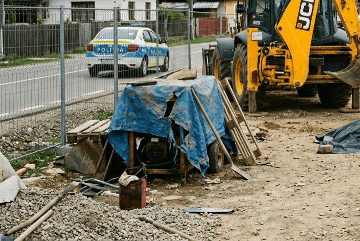 Tragedie pe șantier în Argeș: Muncitor de 53 de ani strivit mortal de un buldoexcavator!