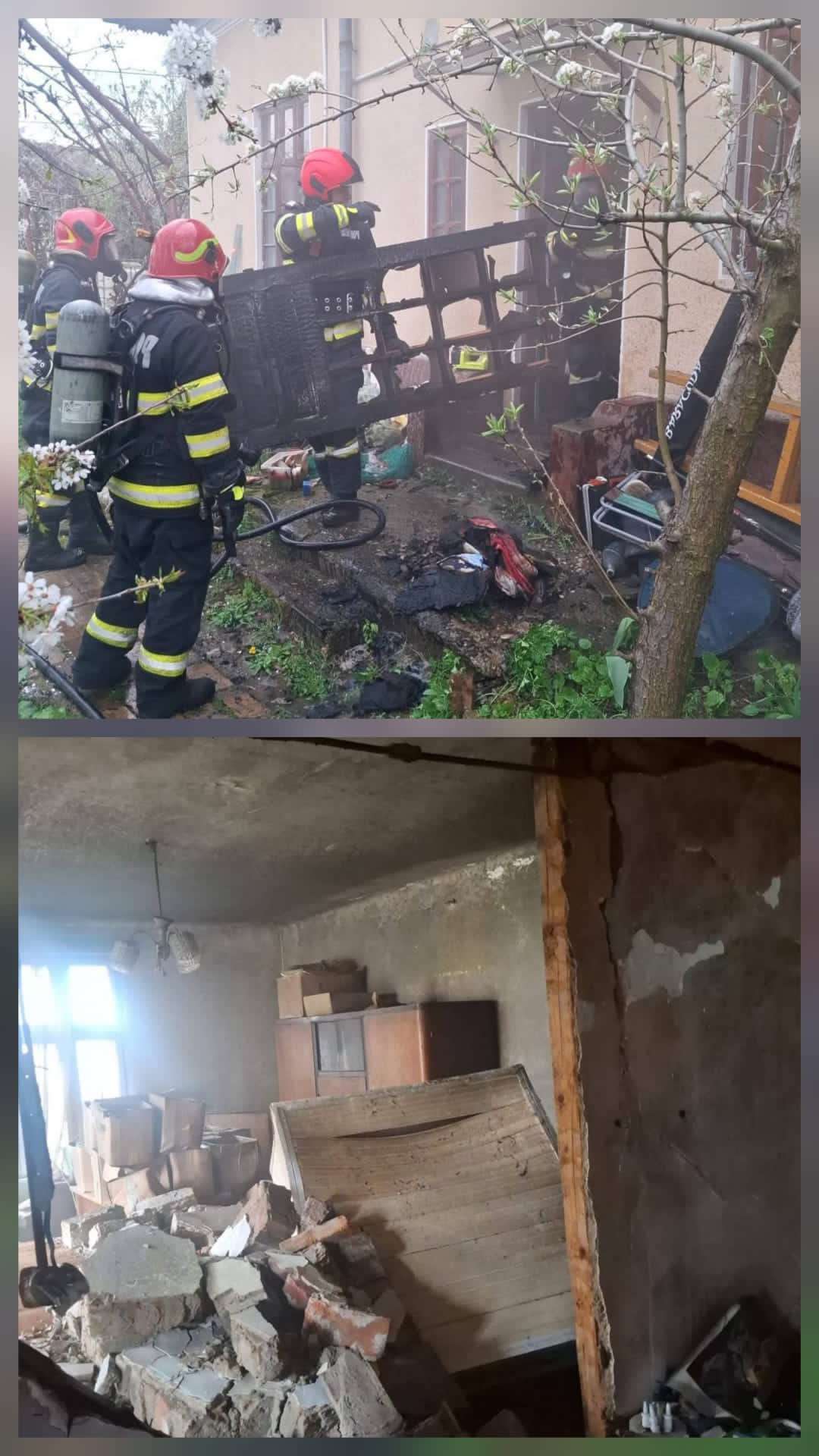 Panicâ pe o stradă din Târgoviște! O casă a fost cuprinsă de flăcări vineri după-amiază