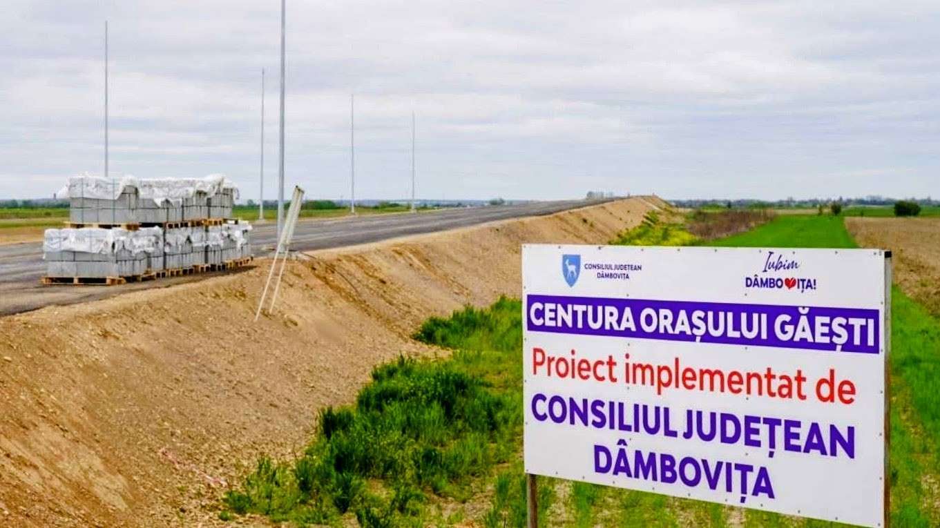 Găeștiul se schimbă radical: Adio trafic greu în oraș! Imagini de pe cel mai mare șantier