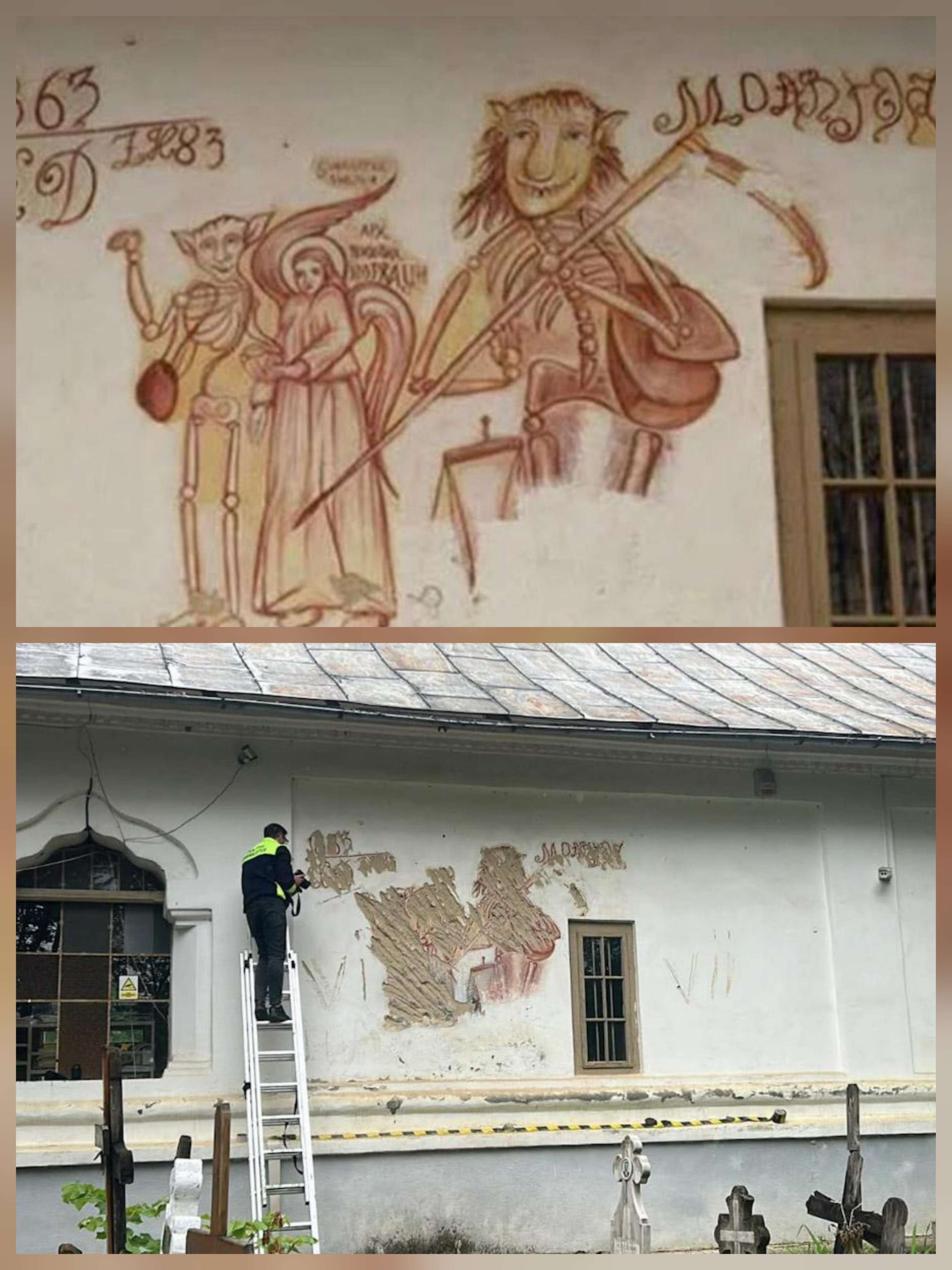 ȘOCANT: Biserica unicat din Argeș, celebră pentru „Moartea râzând”, a fost VANDALIZATĂ!