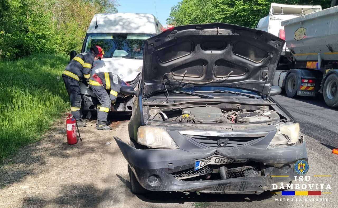 Targoviste: Accident grav pe DN72A cu trei mașini implicate și un bărbat la spital!