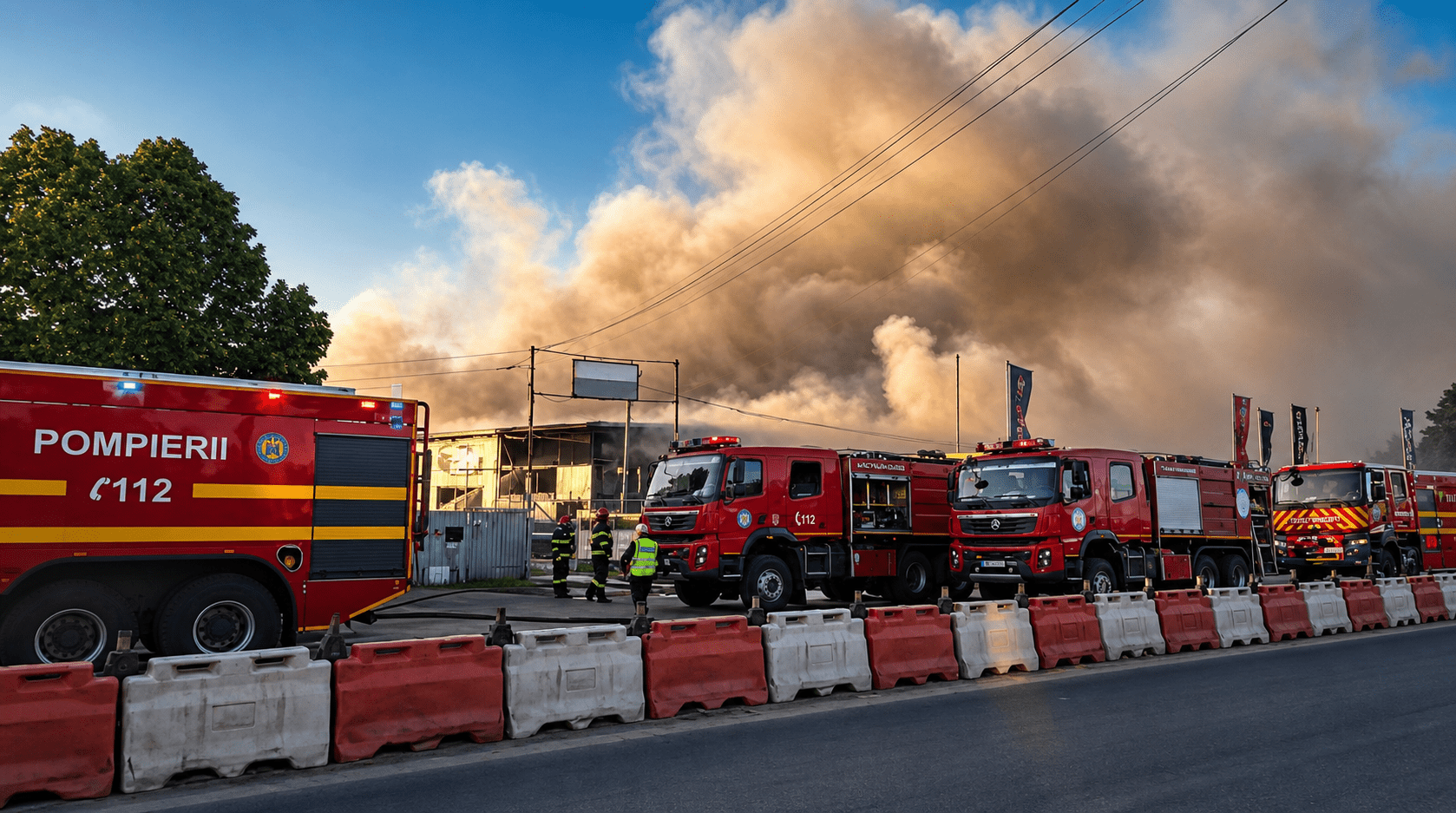 Incendiu masiv în Bragadiru! Depozit de cauciucuri în flăcări și mesaj RO-Alert emis