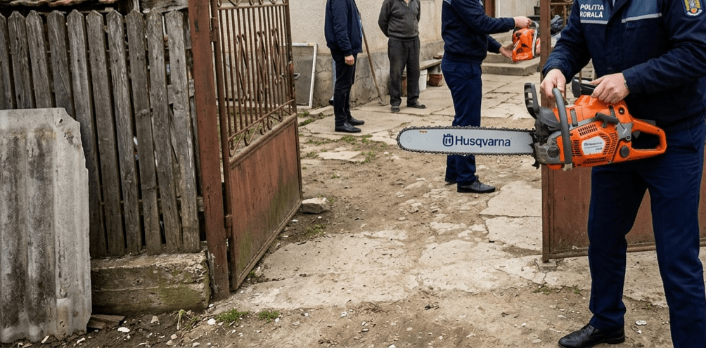 Prins cu prada în pod! Un bărbat din Dâmbovița a fost reținut după ce a furat două drujbe
