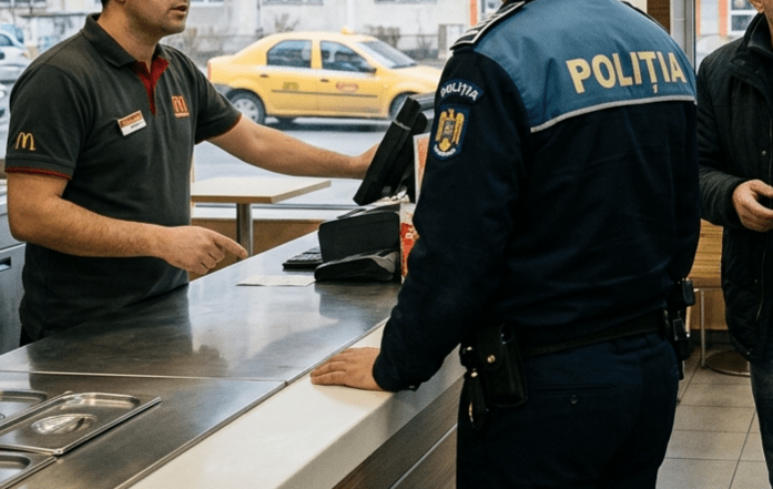 Prins după ce a dat atacul într-un fast-food din Târgoviște! Telefon furat în câteva secunde