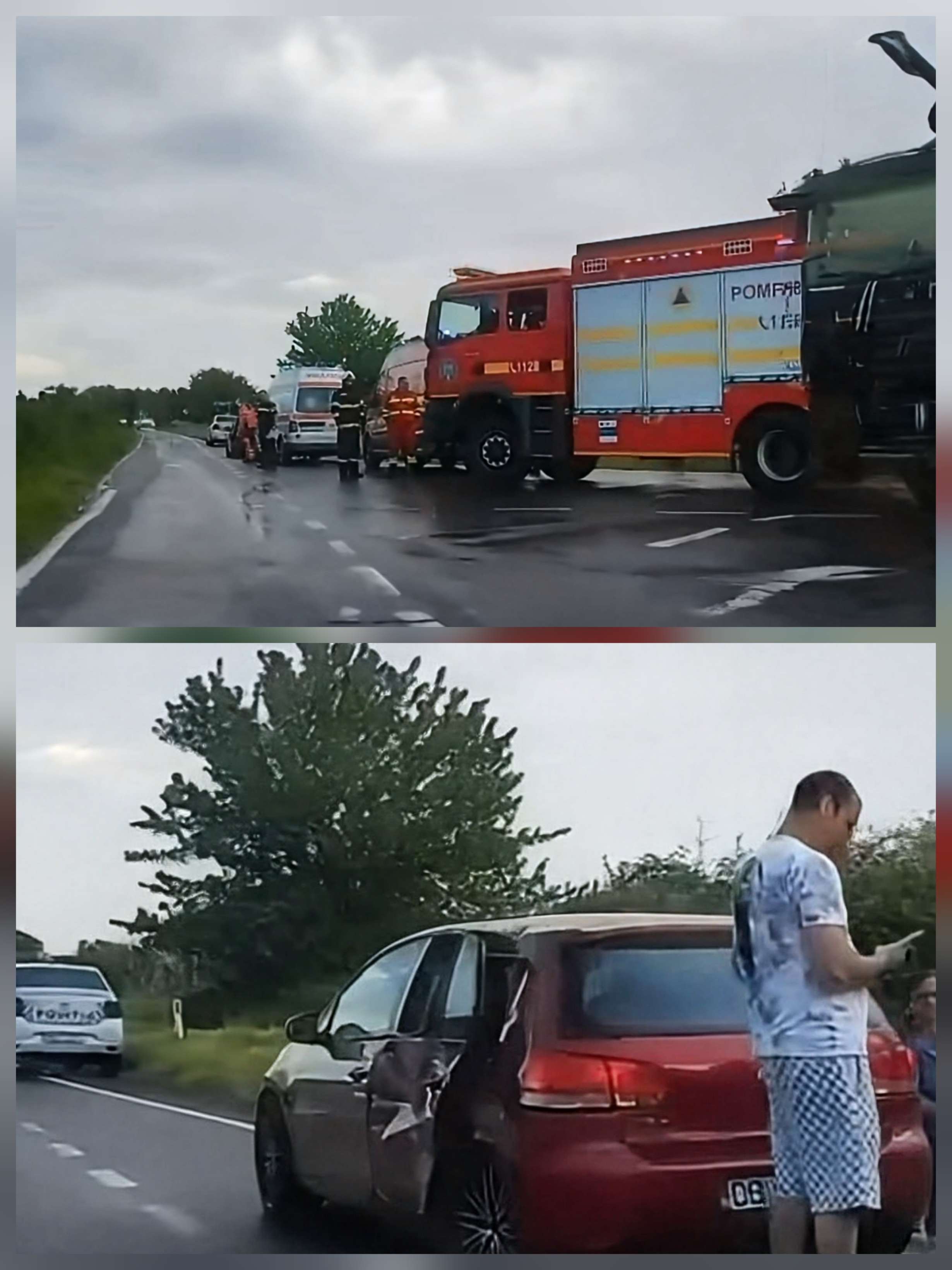 Accident grav pe DN 72A la Mănești! Trafic blocat și salvatori mobilizați de urgență