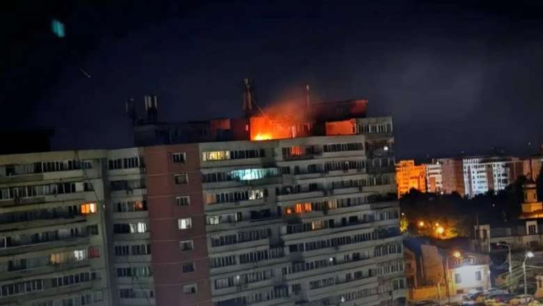 Dronă prăbușită peste un bloc din Galați! Explozie la etajul 10 și zeci de oameni evacuați