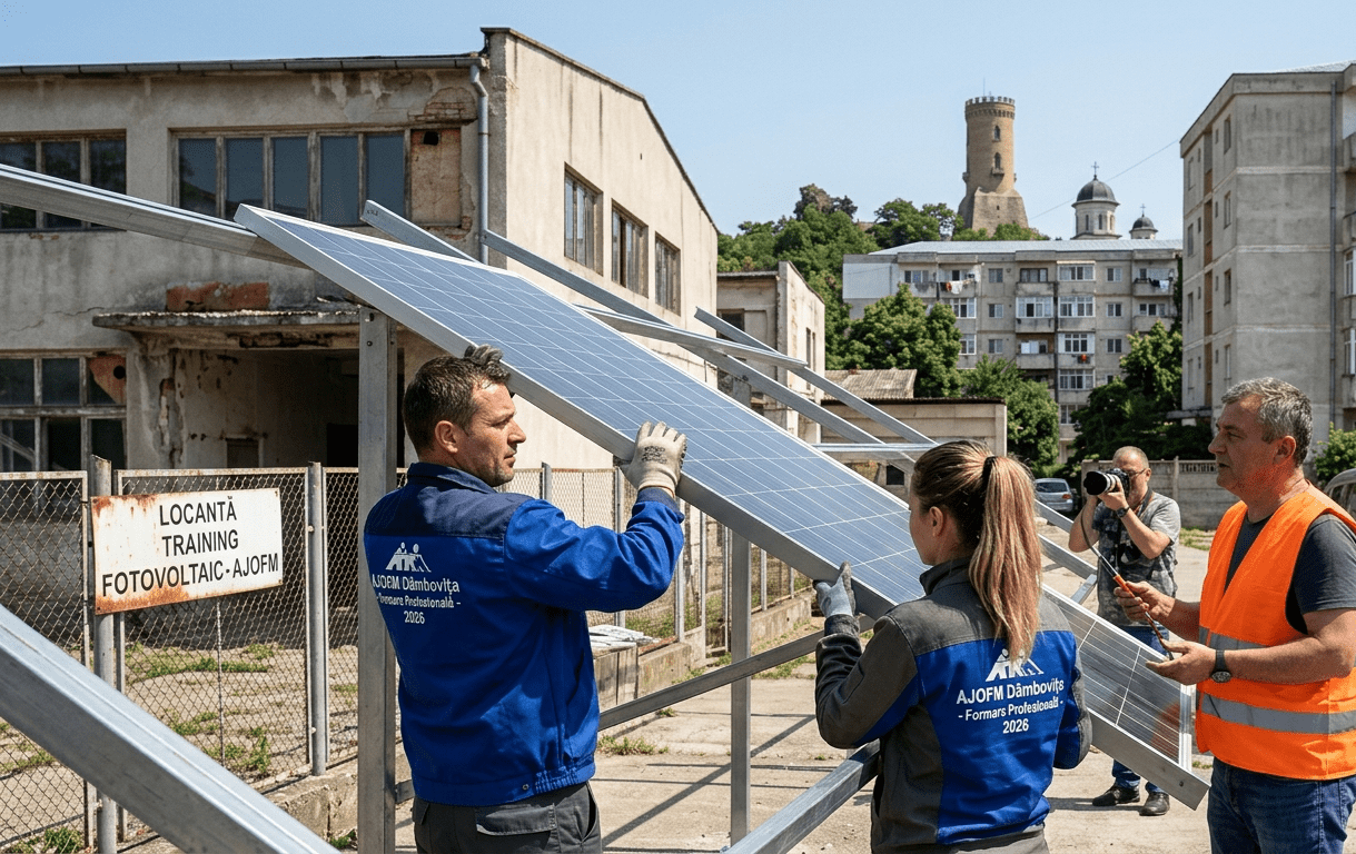 Cursuri Gratuite AJOFM Dâmbovița în Iunie: Califică-te ca Instalator Fotovoltaic sau Patiser!