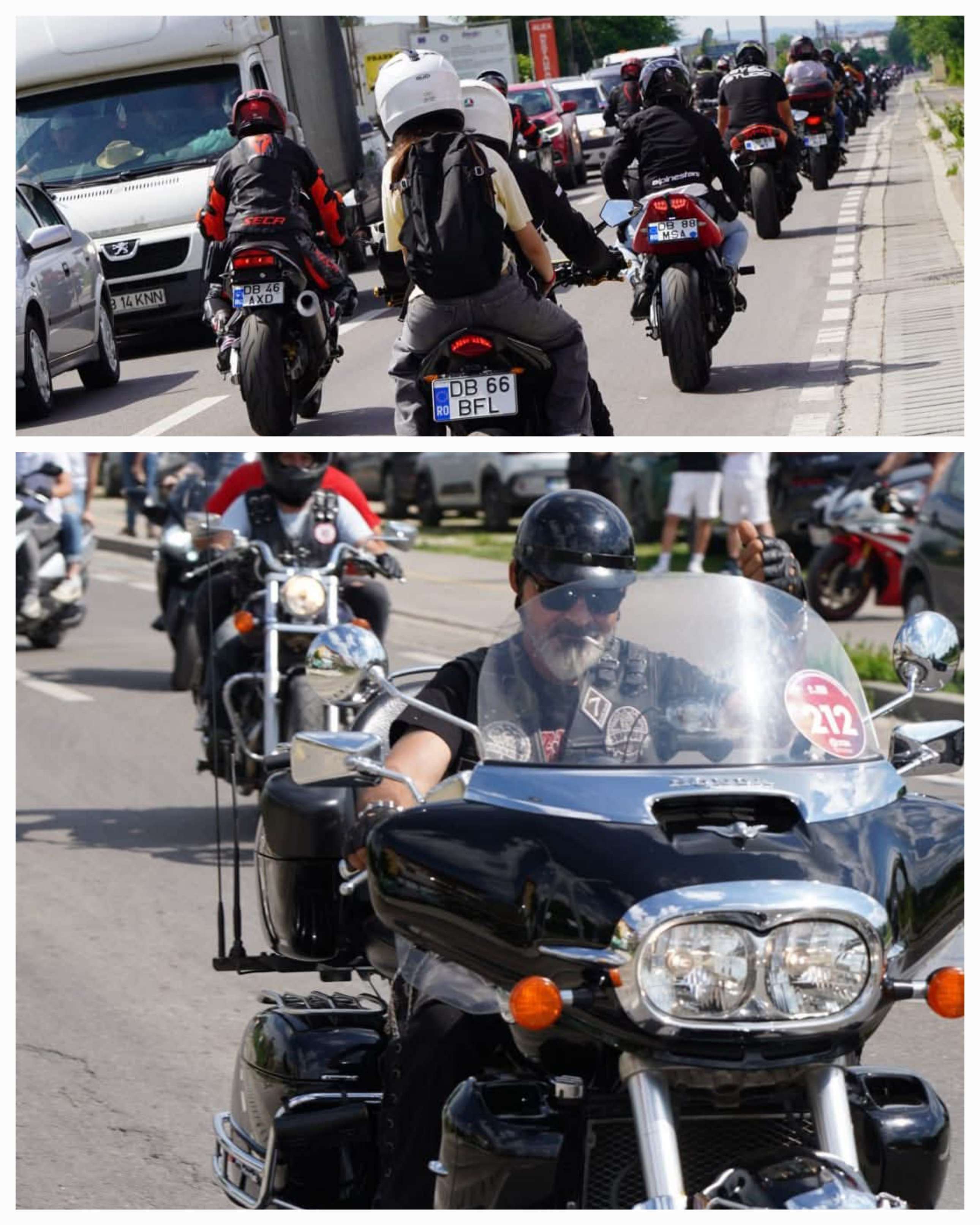 Peste 200 de motoare au făcut spectacol total! Parada Moto care a cucerit Dâmbovița