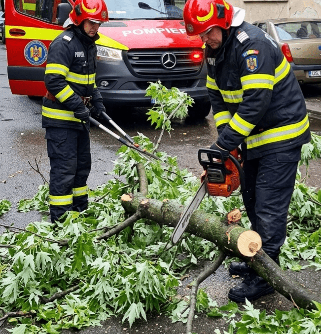 Furtună violentă în Dâmbovița! Inundații și străzi blocate în mai multe localități