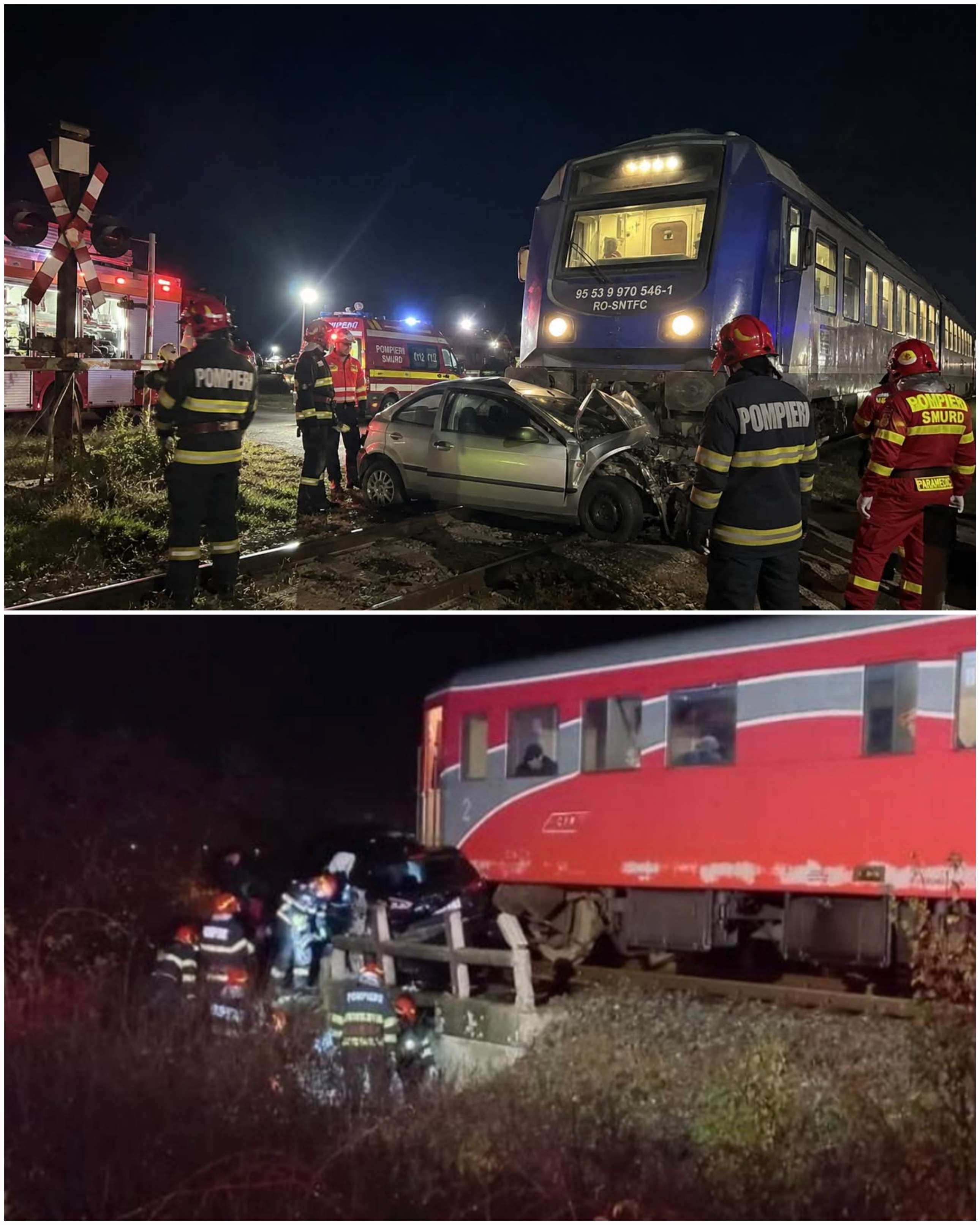 Impact violent în Dâmbovița: Mașina unui spaniol, spulberată de tren la Bâldana!