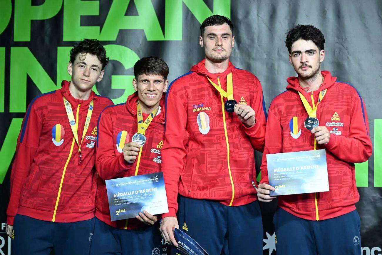 România este vicecampioană europeană! Argint istoric la sabie pe echipe după o finală de foc