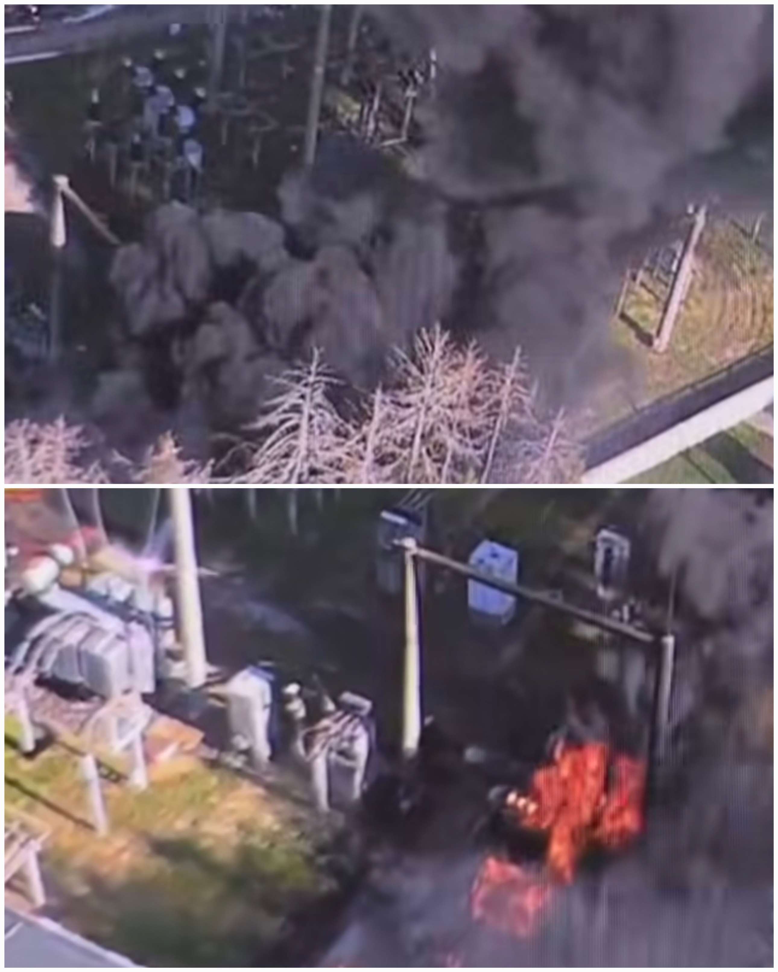 PANICĂ la Pucioasa: Incendiu violent la un transformator electric! 50 de oameni evacuați și RO-Alert emis