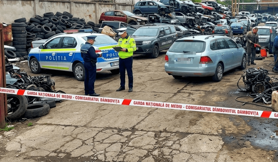 Amenzi uriașe în Târgoviște: Dezmembrări auto ilegale și deșeuri periculoase descoperite!