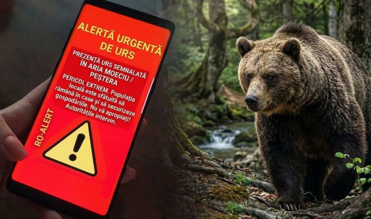 Alertă maximă de urs la Moroeni! Mesaj RO-ALERT emis de urgență!