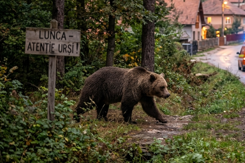 Alertă de urs în Moroeni! RO-ALERT emis de urgență după ce fiața a ajuns în satul Lunca