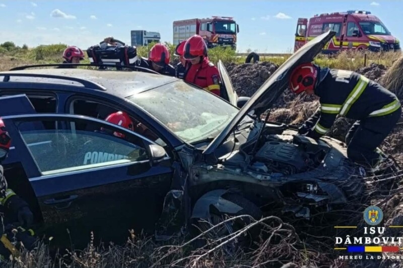 Accident GRAV pe Autostrada A1 km 72! Un bărbat a ajuns de urgență la SPITAL!